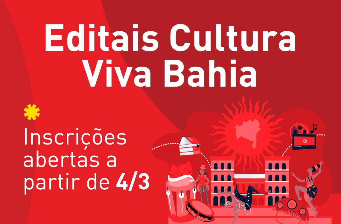 Governo da Bahia abre inscrições para editais da PNAB Cultura Viva